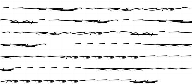 Corza Swashes Character Map