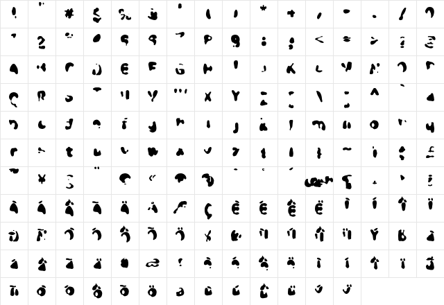 Crash Normal Character Map