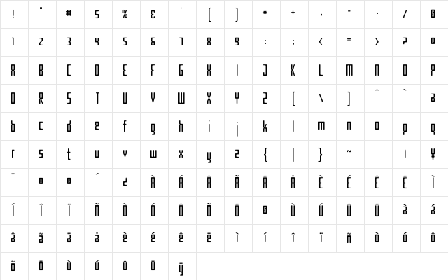 Criminal Narrow Character Map