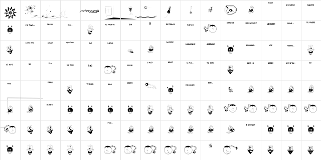 Cryptocomix10 Regular Character Map