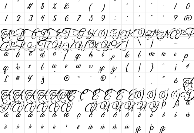 Daisuky Fancy Regular Character Map Daisuky Fancy Regular Character Map