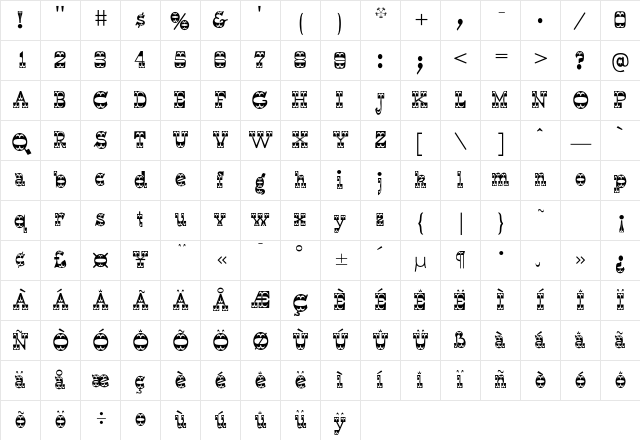 Dalton Regular Character Map
