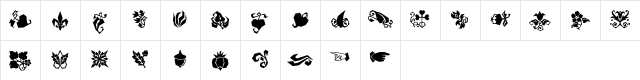 DamoselDingbats Regular Character Map