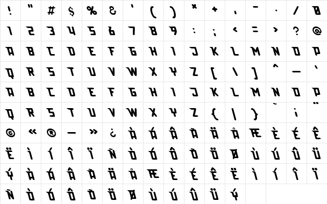 Lazerbeam surprise Regular Character Map