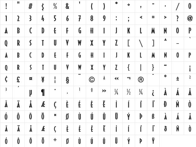DecoturaICG Inline Character Map