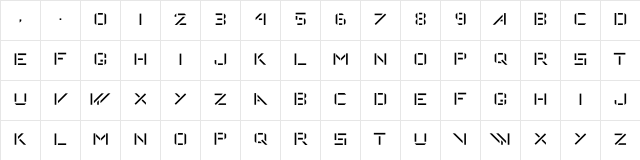 DeStijl Stencil Character Map