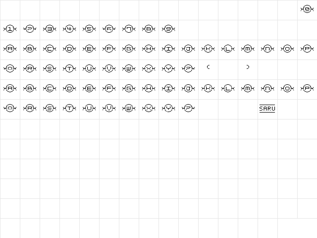 Bit Rope20 (sRB) Regular Character Map