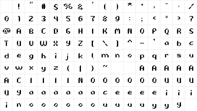 Bit-23 Regular Character Map