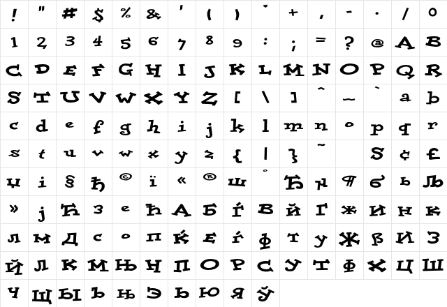 DoloresCyr Black Character Map