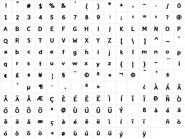 Domestos98 Black Character Map Domestos98 Black Character Map