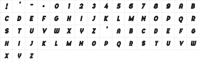 Dopest by MARSNEV italic Character Map