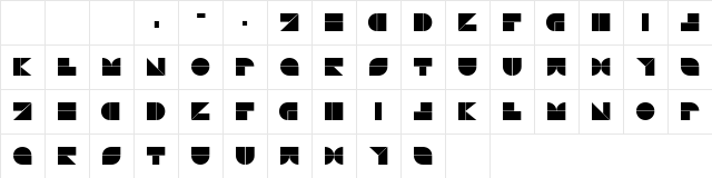 Drebiek Expanded Black Character Map