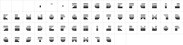 Drebiek Expanded Stripes Character Map