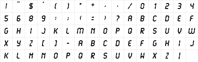 LCD Ultra Character Map