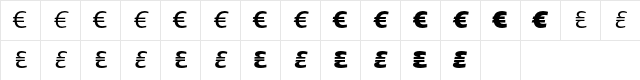 DTL Argo T Euro Character Map DTL Argo T Euro Character Map