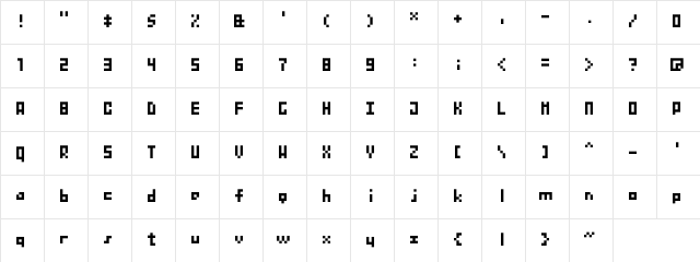 BitNanov33 Regular Character Map