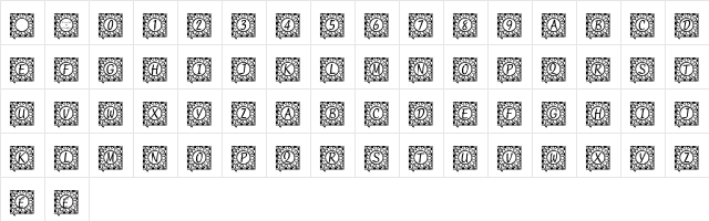 LCR Autumn Sunflowers Regular Character Map