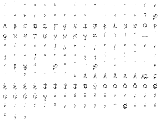 Dueopix Regular Character Map Dueopix Regular Character Map