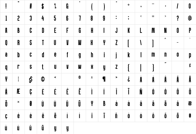 DUMERO Rounded Character Map DUMERO Rounded Character Map