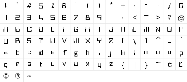 Bitwise Regular Character Map Bitwise Regular Character Map
