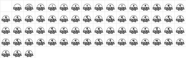 LCR Mom's Rose Basket Regular Character Map