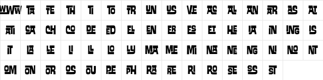EdPS InterlockLigs Character Map