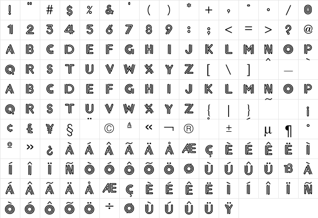 Elektrik Font Character Map Elektrik Font Character Map