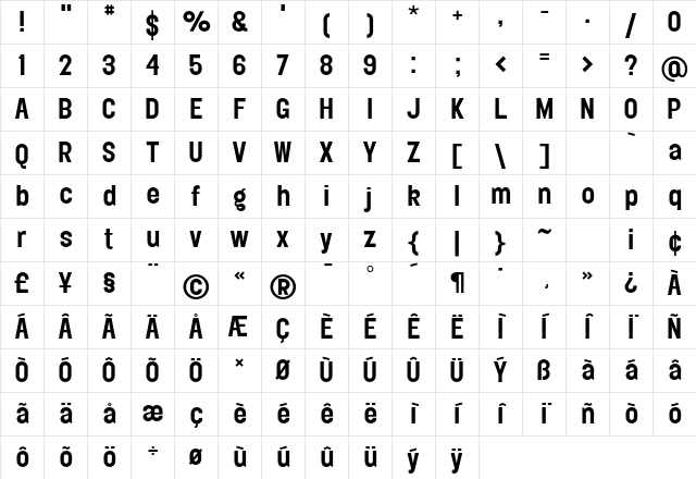 Elephant Medium Character Map Elephant Medium Character Map