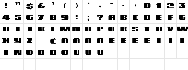 Elephant Regular Character Map Elephant Regular Character Map