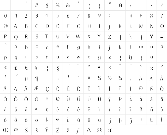 Ellipse ITC Regular Character Map Ellipse ITC Regular Character Map