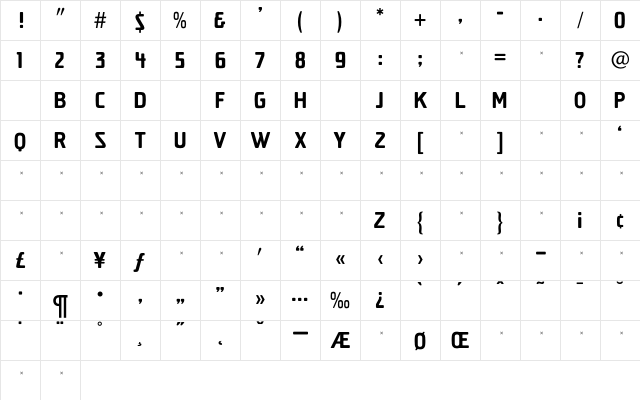ElstonLight Regular Character Map