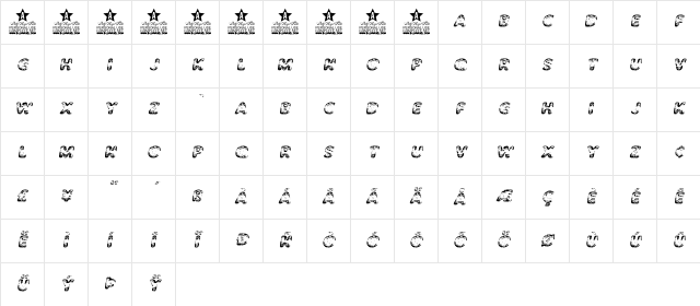 EMERALD HILL PERSONAL USE Bold Italic Character Map