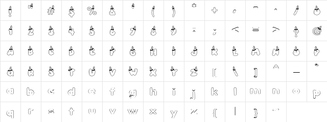 LD Brave Regular Character Map
