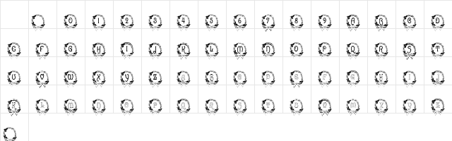 BJF Christmas Wreath Regular Character Map BJF Christmas Wreath Regular Character Map