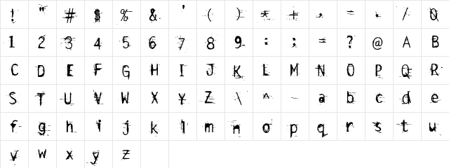 Escalido Streak Character Map