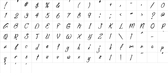 LD Chronicle Regular Character Map