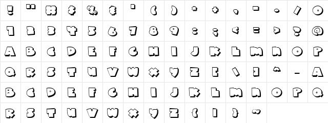 LD Chubby Regular Character Map