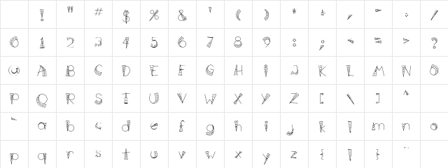 LD Deco Dots Regular Character Map