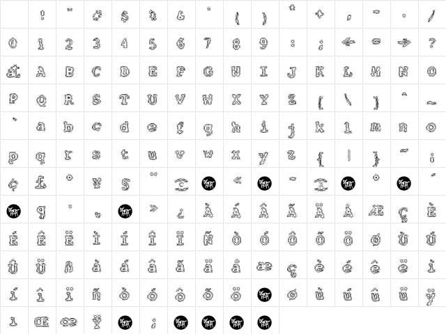 F2FAllineato LT Std Regular Character Map