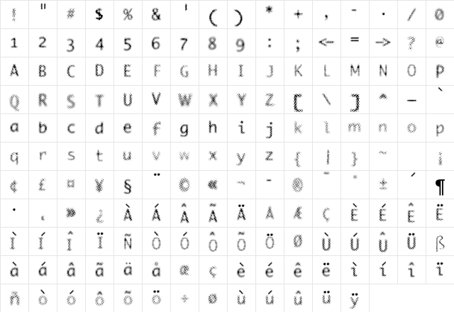F2FMonakoStoned LT Std Regular Character Map