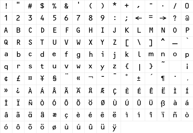 F2FOCRBczyk LT Std Regular Regular Character Map