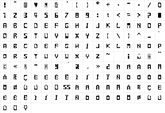 F2FPoisonFlowers LT Std Regular Character Map