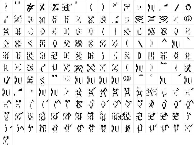 F2FPrototipaMultipla LT Std Regular Character Map F2FPrototipaMultipla LT Std Regular Character Map