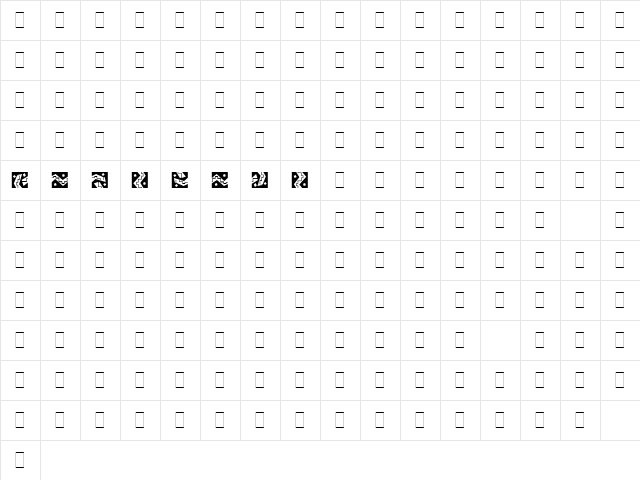 Arriba Pi LET Plain Character Map