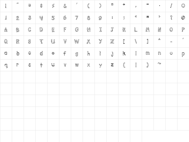 LD Falling Leaves Regular Character Map LD Falling Leaves Regular Character Map