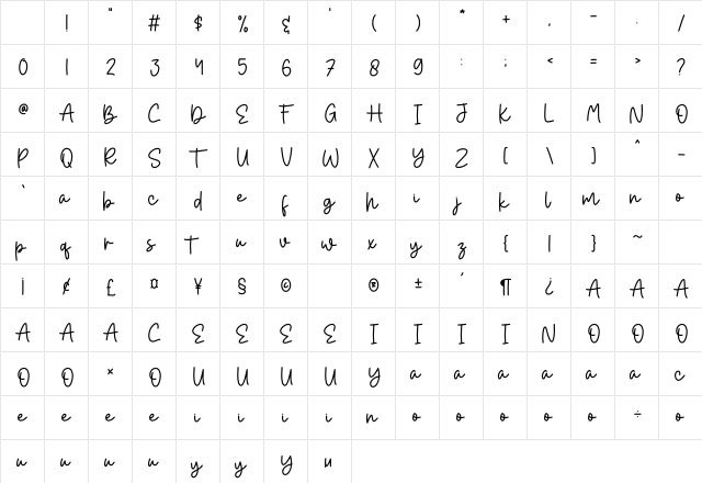 Farmers Market Regular Character Map Farmers Market Regular Character Map