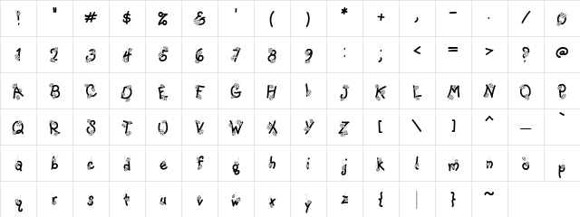 LD Flakey Regular Character Map LD Flakey Regular Character Map