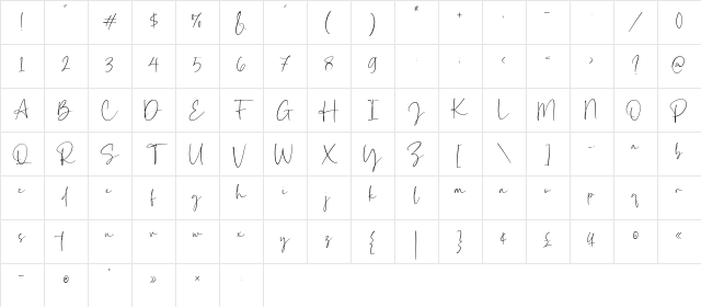 Felicity Aubrielle Regular Character Map