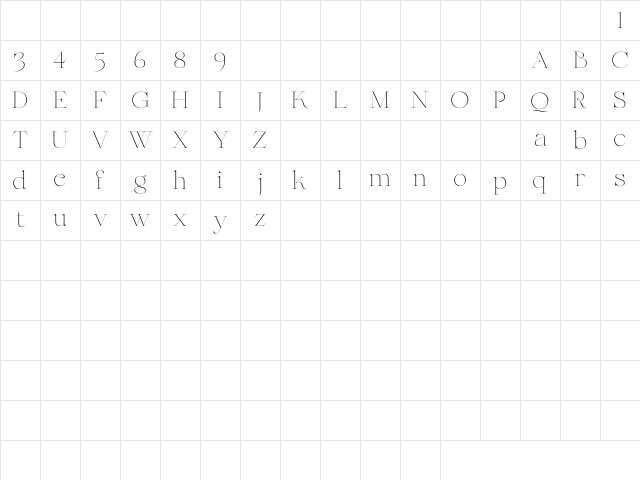 feonie Regular Character Map