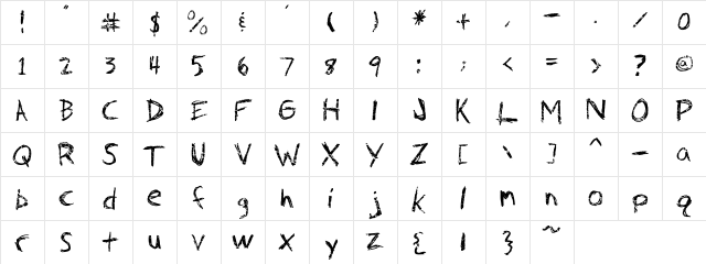 Fh_Faith Regular Character Map